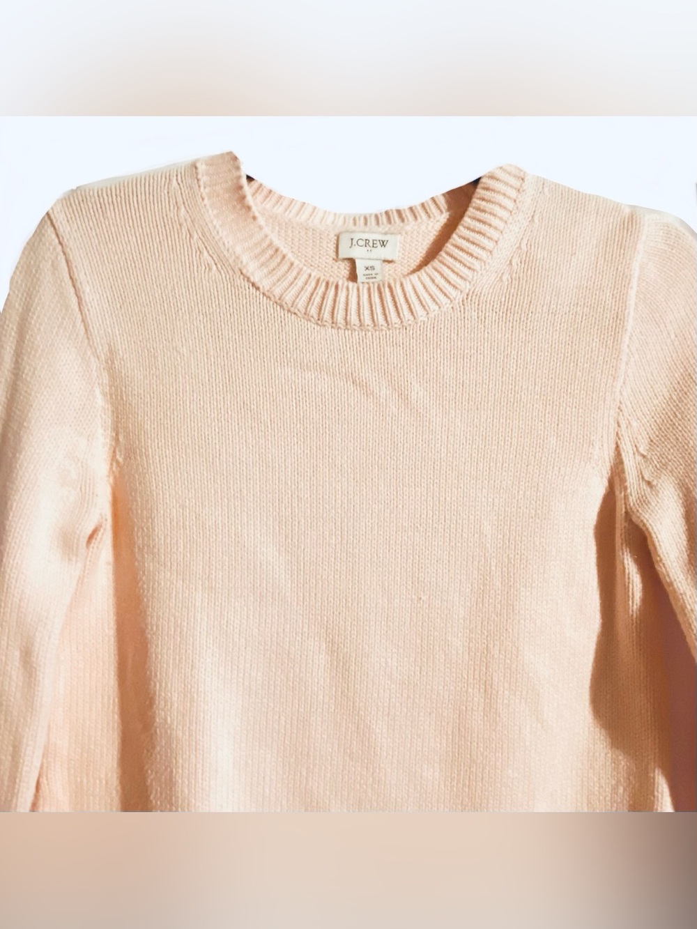 J. Crew Women's Crewneck Sweater in Pale Peach/Pink